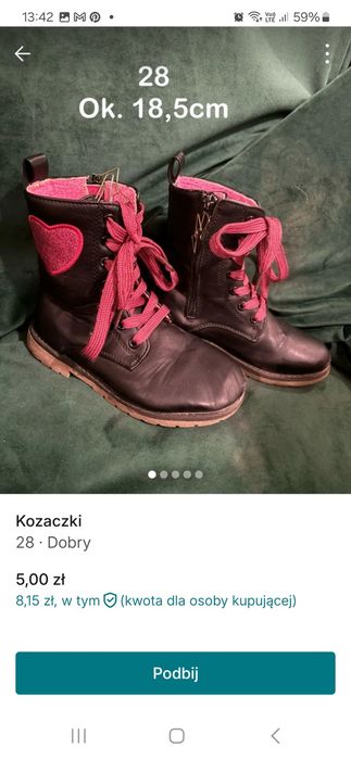 Kozaczki w rozmiarze 28