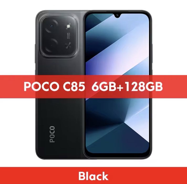 Смартфон Poco C85 6/128 NFC Black Global Original Новые