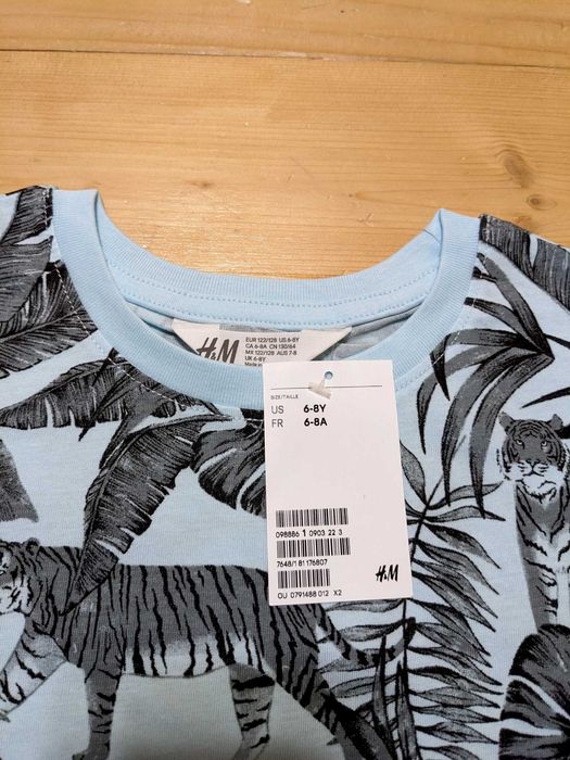 Футболка H&M 6-8 років зріст 122-128 см джунглі чудова якість