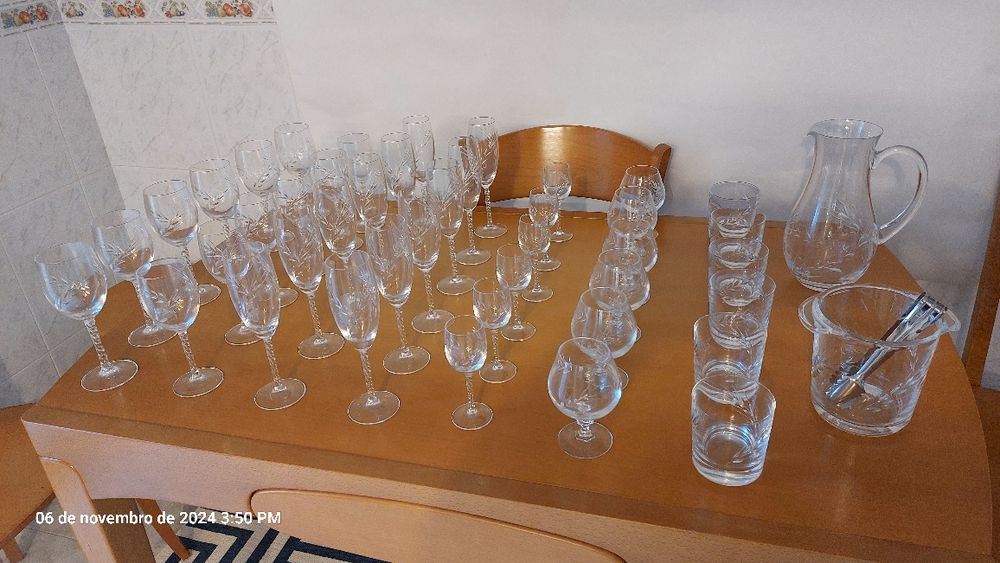Copos de meio cristal