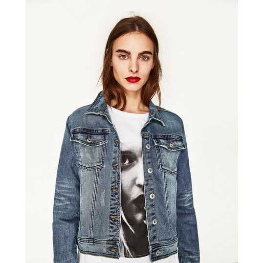 Blusão de ganga para senhora Zara Tam M