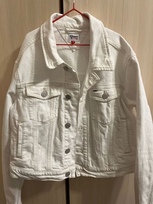 Білий джинсовий піджак Tommy Hilfiger.Оригінал XS