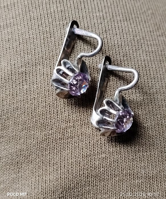 Старые антикварные серьги с именником