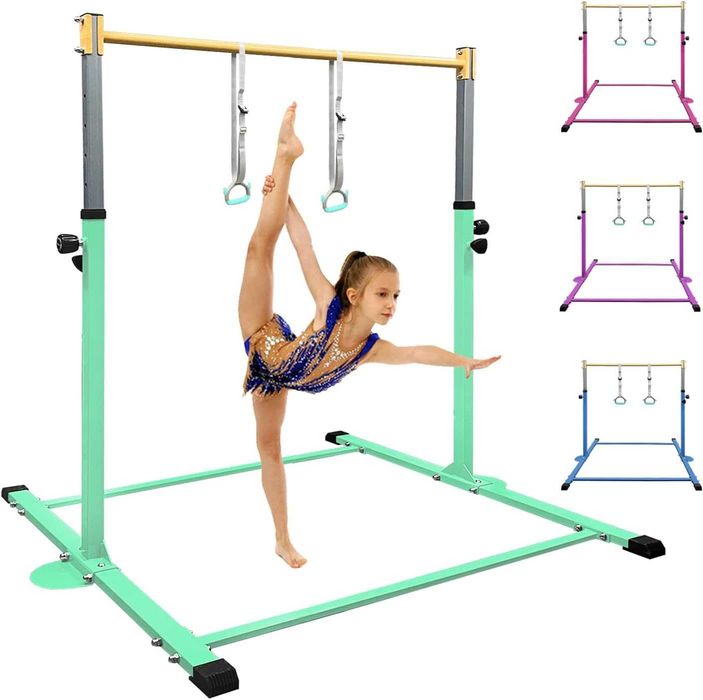 Drążek do ćwiczeń marki HomeSun, regulowany w zakresie 90–150 cm.