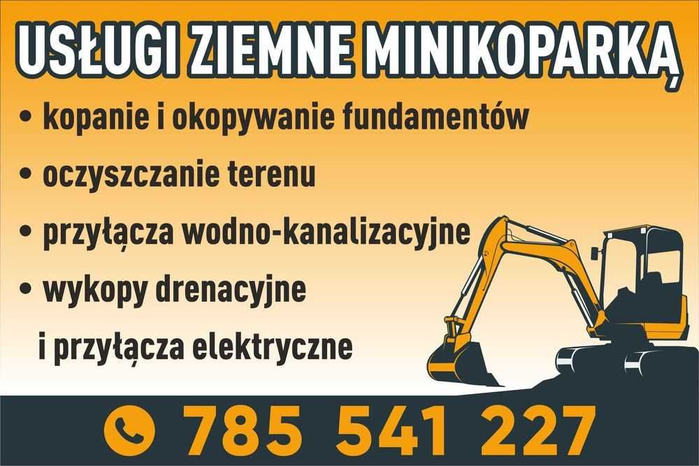 Profesjonalne usługi minikoparką,koparką Wieluń