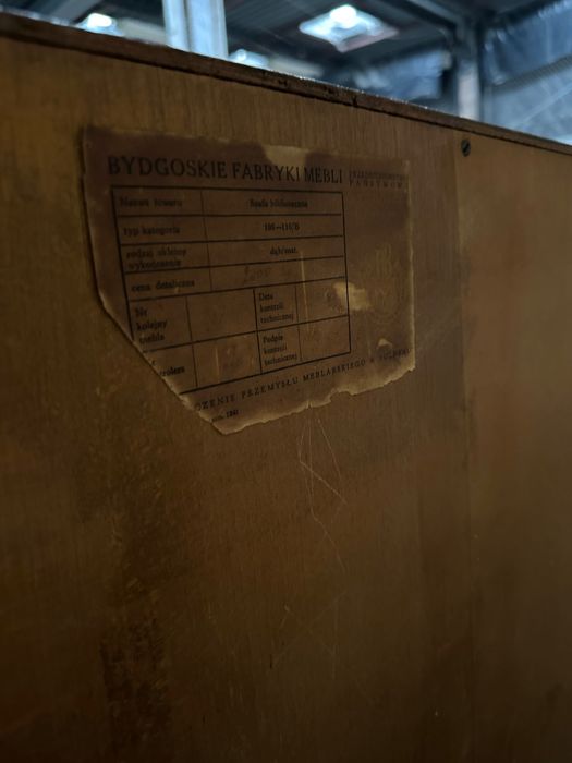 biblioteka witryna proj. Lejkowski & Leśniewski oryginał PRL