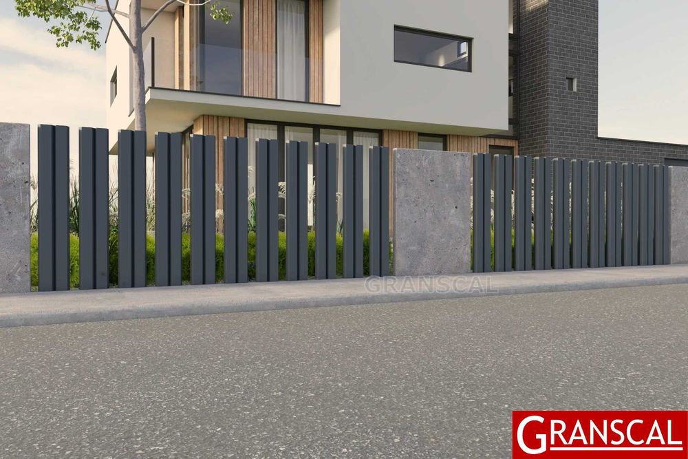 Ogrodzenie aluminiowe nowoczesne brama przesuwna furtka płot Poznań