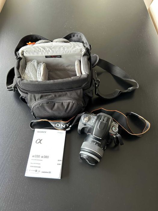 Máquina Fotográfica Sony X330 + lente Nikon + Bolsa Lowepro