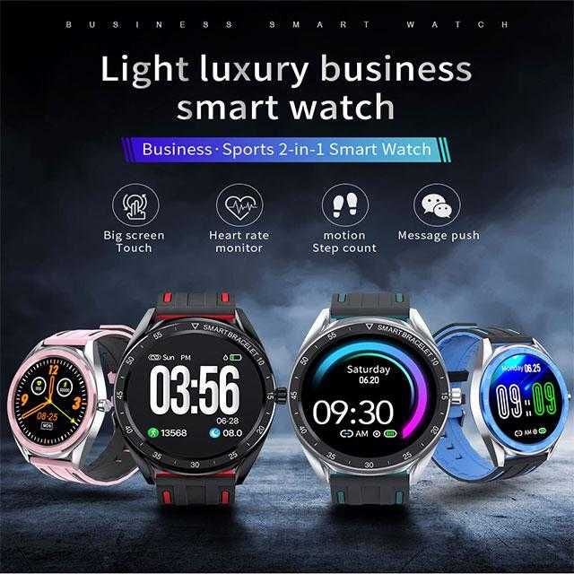 Smart Watch T60 tętno, ciśnienie, kroki, powiadomienia APP.