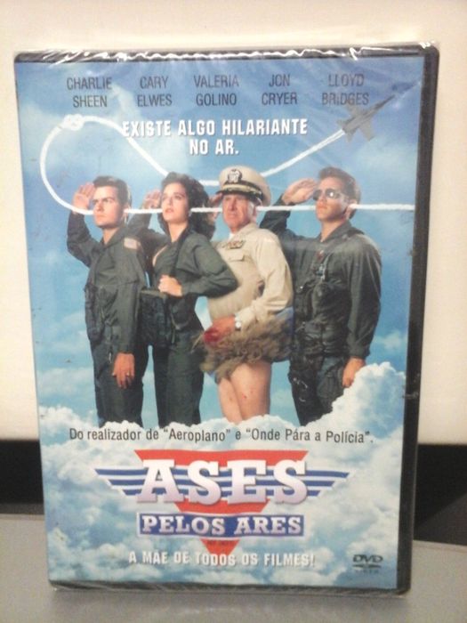 Dvd ASES PELOS ARES NOVO SELADO Charlie Sheen  Filme de Jim Abrahams