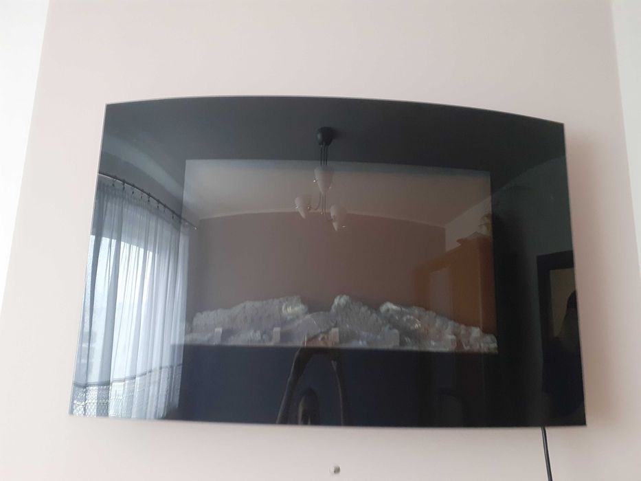 Ścienny kominek elektryczny z pilotem SKAN . GDAŃSK