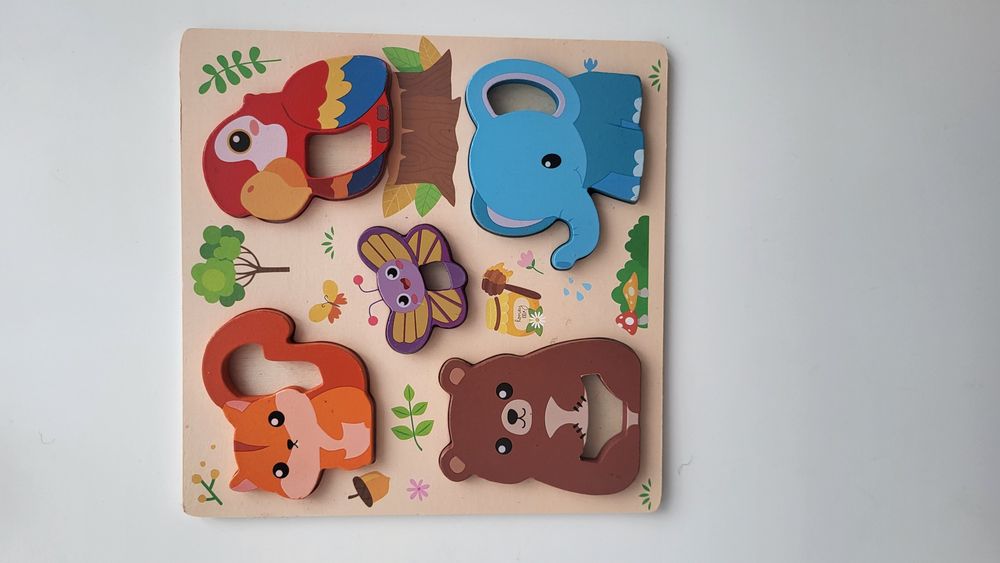 Пазли вкладиші дерев"яні. Пазли з двох частин  "Транспорт"