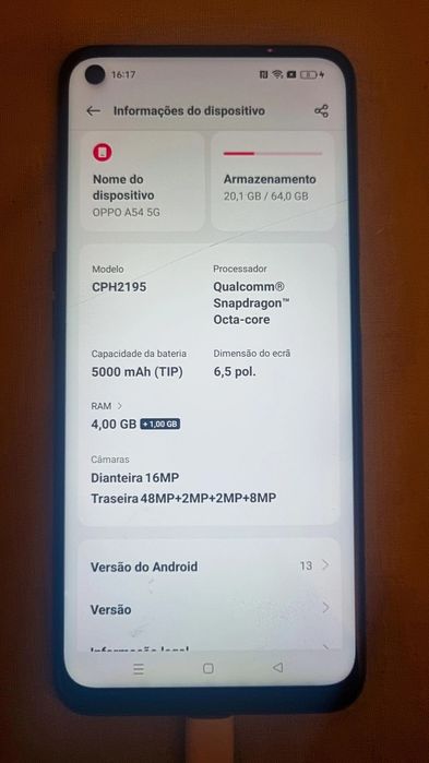Telemóvel Oppo A74 64gb