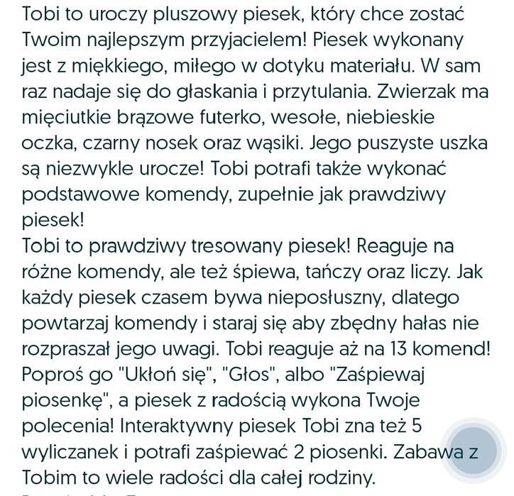 Piesek tobi interaktywny