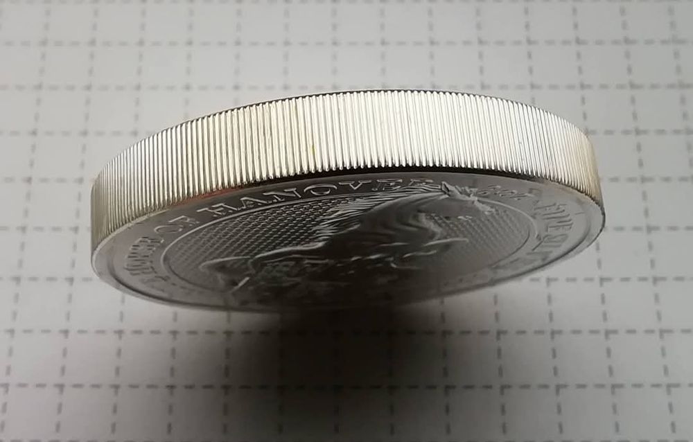 Велика Британія 5 фунтів 2020р. Білий кінь Ганновера. 2 унції. СРІБЛО.