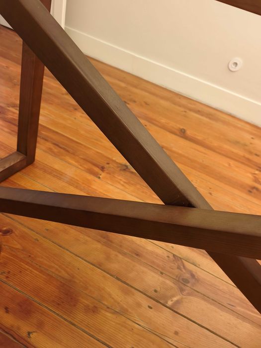 Secretária de Design em Vidro e Madeira 180x90 cm – Como Nova