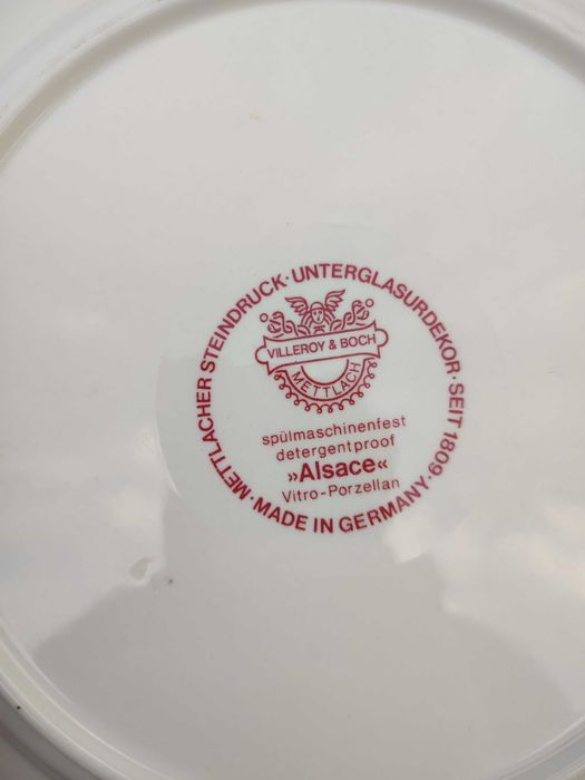 Porcelanowe talerze Obiadowe Villeroy & Boch Alsace Design - vintage