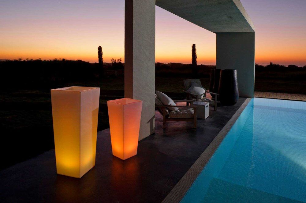 Vasos com iluminação