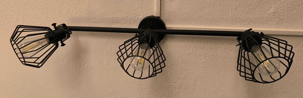 Candeeiro de teto INSPIRE 3 Luzes Preto, com Lâmpadas