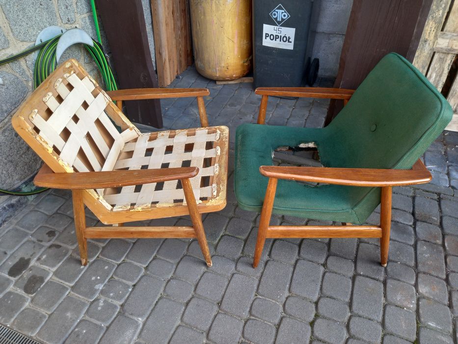 Fotele GFM 300-192 J. Kędziorek PRL vintage