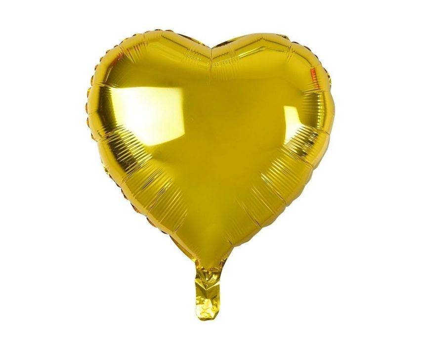 Balon foliowy Serce złote 46cm 100szt Godan oprawa: folia