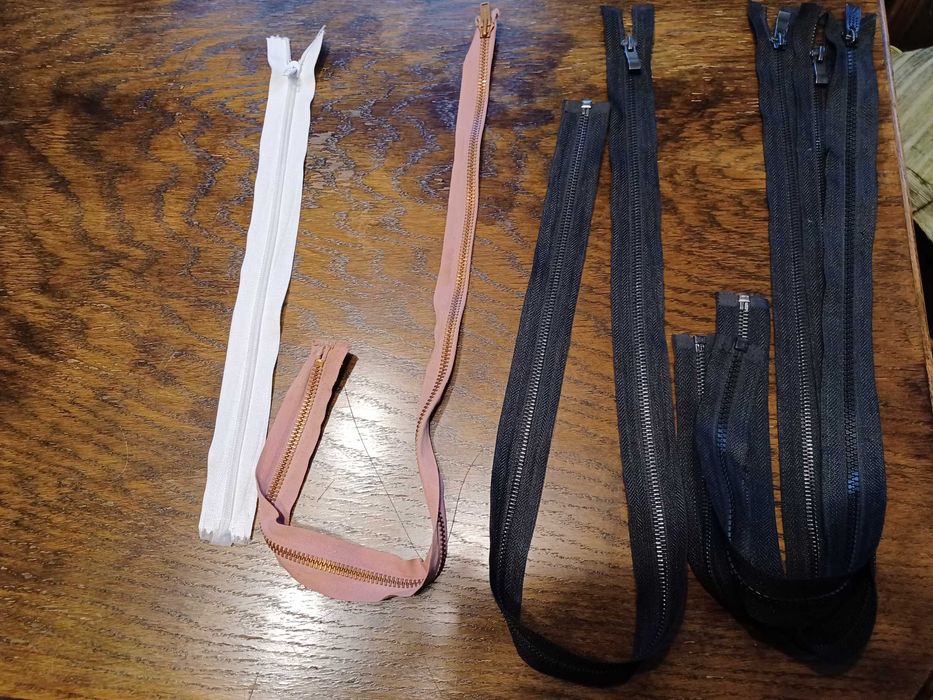 suwaki kryte długie zestaw 6 sztuk czarny różowy biały