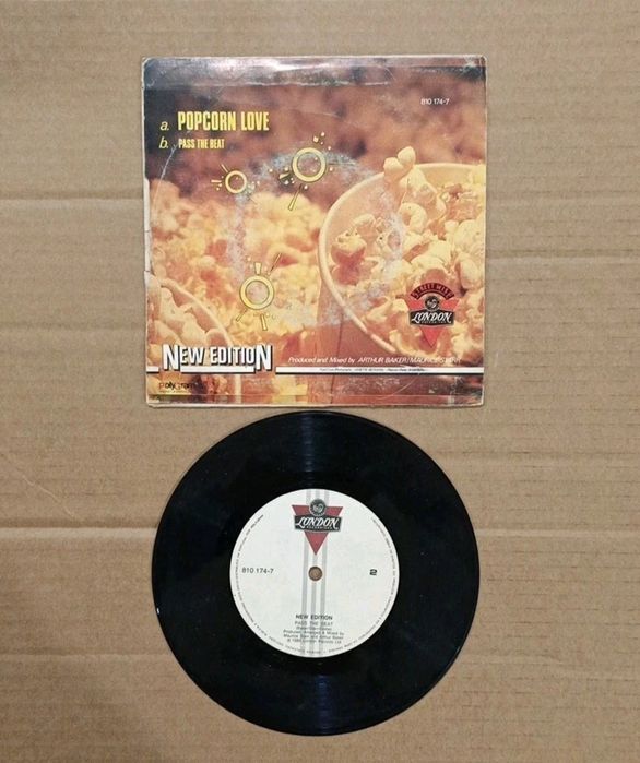 New Edition Popcorn Love  Disco Vinil 7" 45 RPM Single 1983 PT