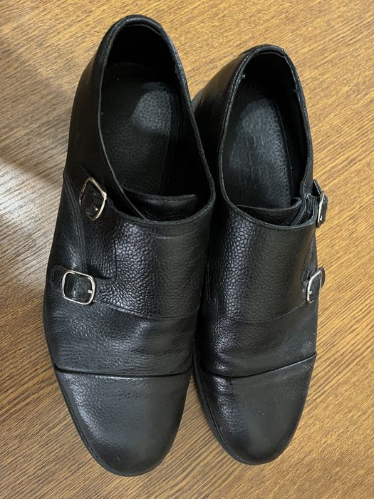 Туфлі-монки шкіряні чорні Selected/Homme