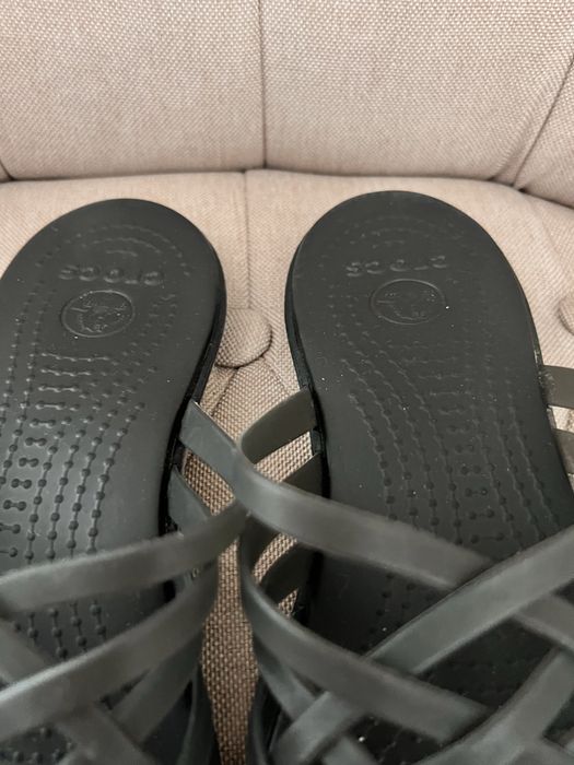 Crocs klapki czarne szare grafitowe damskie w8 38 39