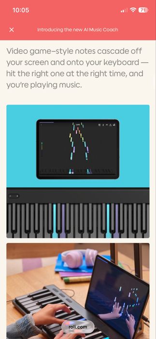 Roli Piano - Novo com garantia