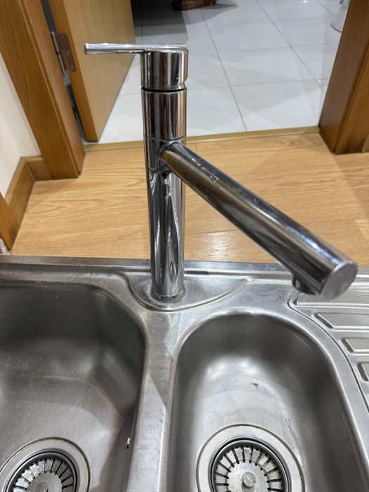 Lava loiça duplo innox com torneira incluida