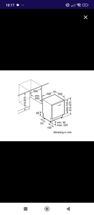 Máquina de Lavar loiça BOSCH encastrar