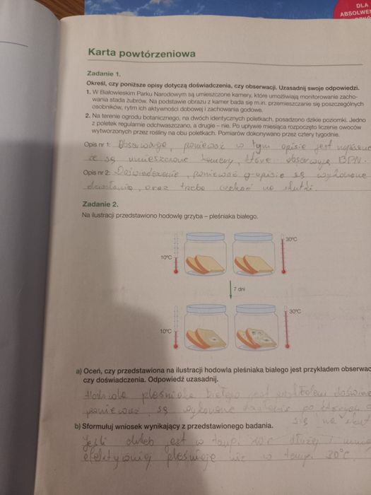 Karty pracy oblicza geografii i Biologia na czasie 1