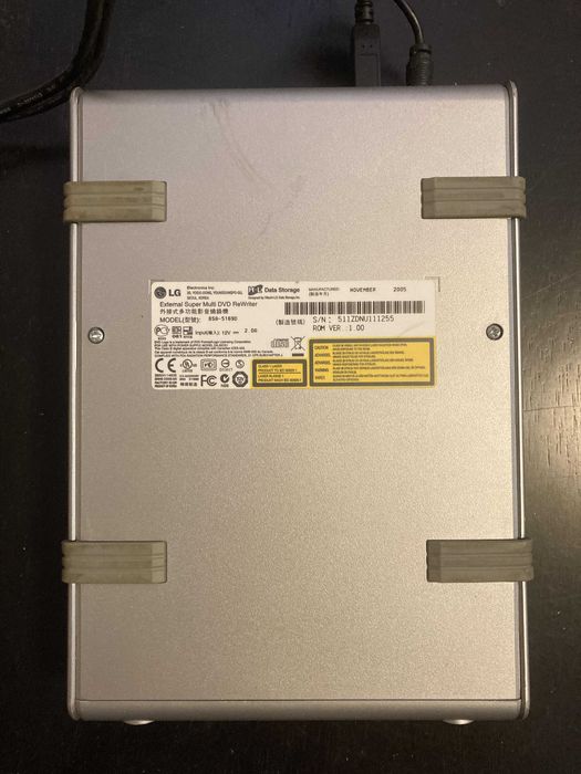 Drive externa LG 5169d para caputura de vídeo analógico, VHS e S-VHS