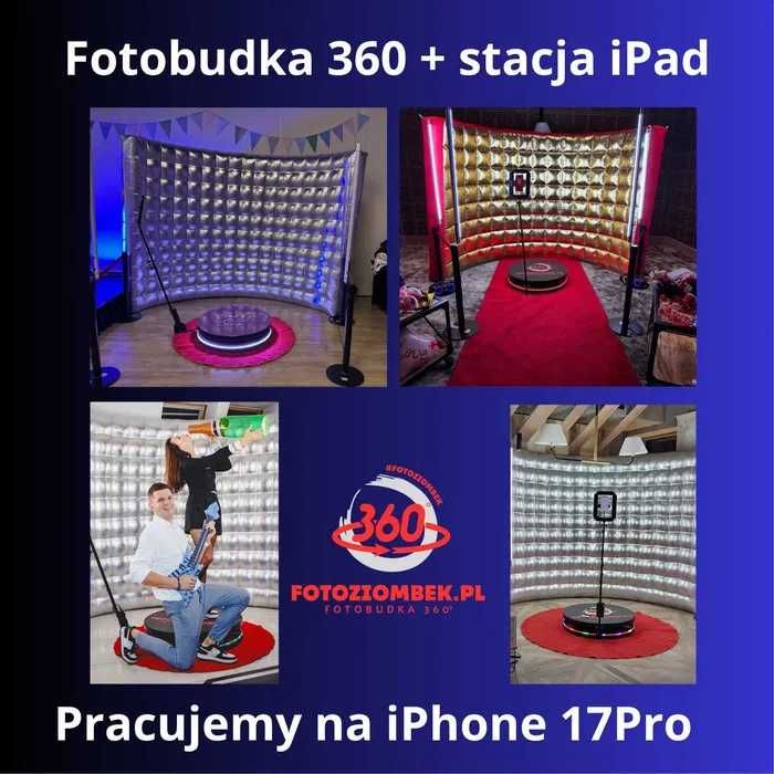 Fotobudka 360 / Magnesy / Fotobudka AI/ Klasyczna / Biały Miś /Barmix