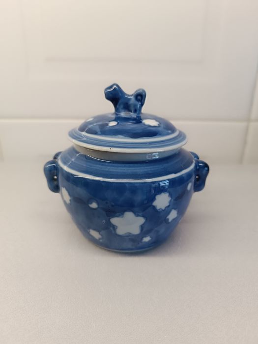 Pote Porcelana. Açúcareiro. Novo 11 cm.