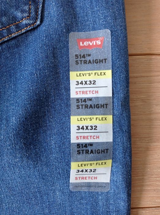 Levis 514 STRAIGHT STRETCH Nowe Oryginalne W34L32 TANIO za 1/3 ceny!!!