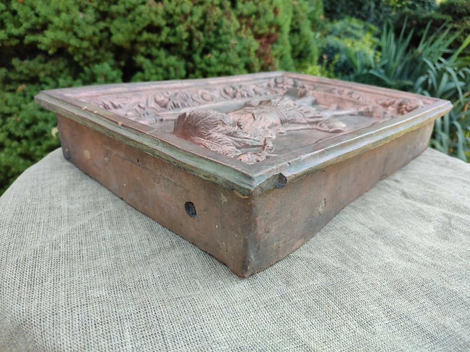 Stary kafel piecowy - rycerz - XIX wiek