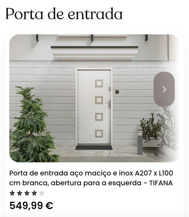 Porta de aço maciço e inox