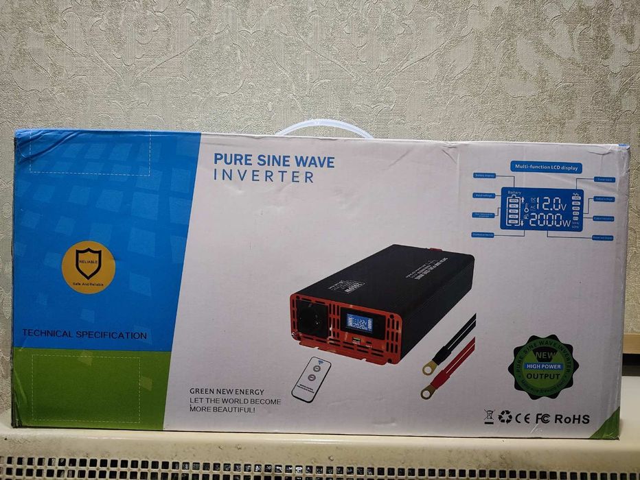 Топовий Новий Інвертор DatouBoss 2000W  12/220v чистий синусоїда