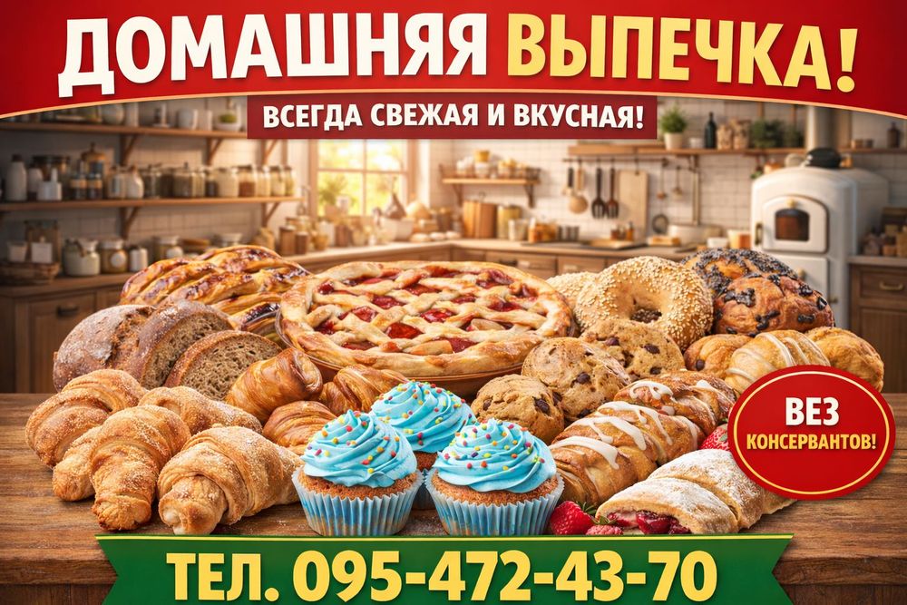 Свежая домашняя выпечка дешевле магазина — большой выбор