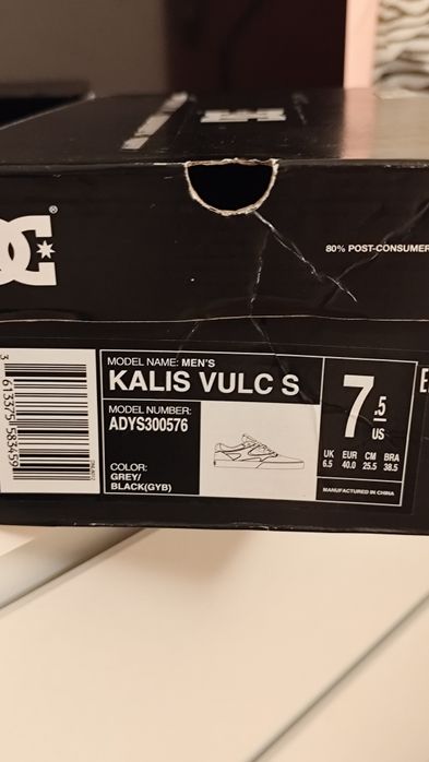 DC Kalis Vulc S na cor cinzento e preto envio incluído