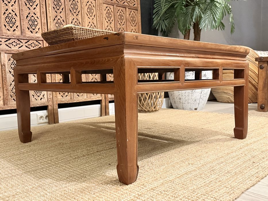 mesa, centro, apoio, chá, aparador, olmo, oriental, rustica