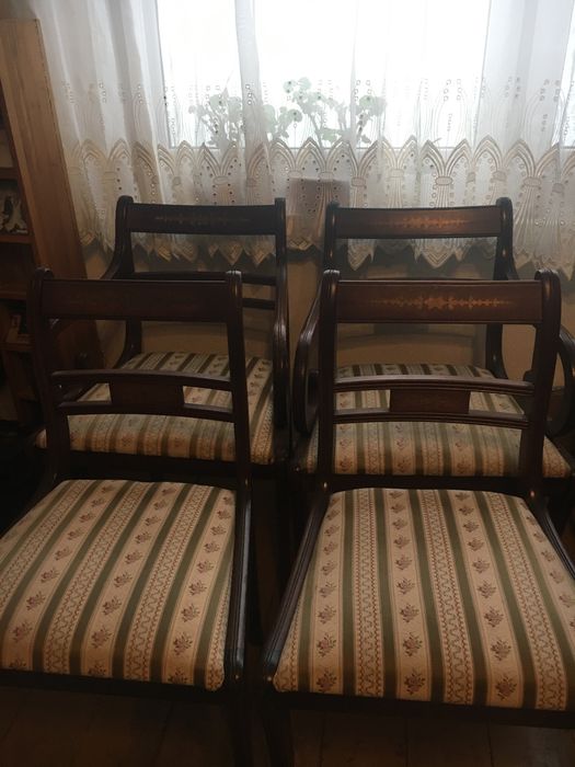 Biedermaier fotel i krzesło