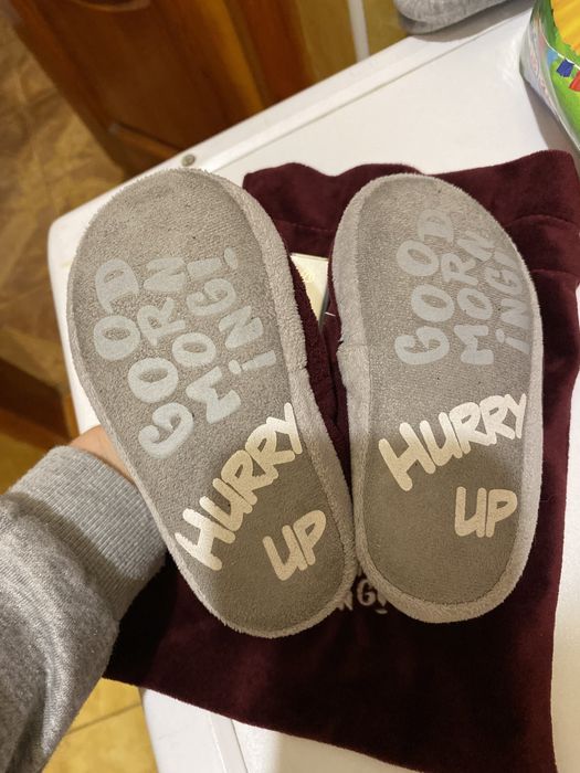 Тапочки для дому на ніжку 14 см в подарункоалму мішечку