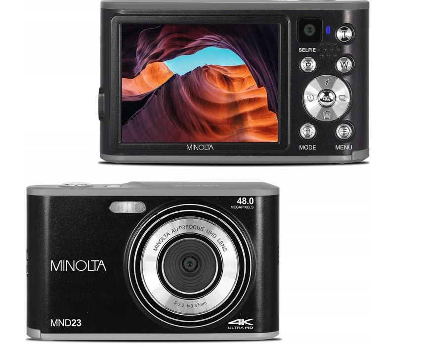 Minolta MND23 4K Selfie Digital Camera - Сzarna