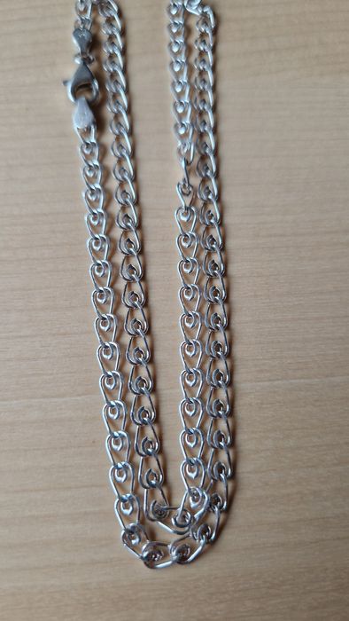 Srebrny łańcuszek długość 45 cm, ok. 7 g
