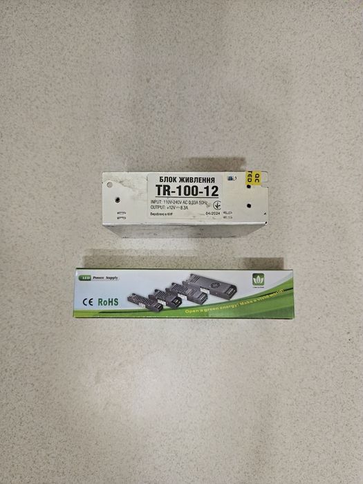 Блоки живлення для LED підсвітки BPU-60 TR-100-12 12в 60Ват 100Ват