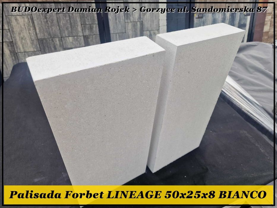 Palisada betonowa Forbet Lineage 50x25x8 NERO BIANCO