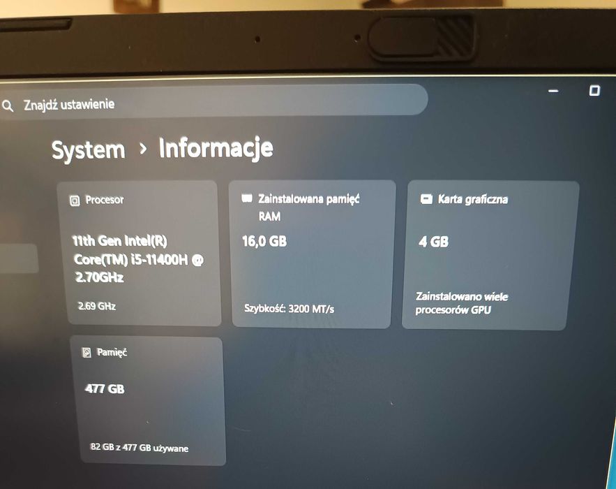 Acer Nitro 5 gamingowy
